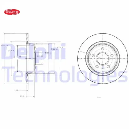 Arka fren dısk aynası connect 1.8tdcı 02>13 abs lı Delphı 2T142A315BC/ 4367107/ 4367108/ 4457989 resmi
