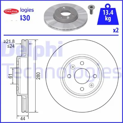 Ön fren aynası diski renault clıo ıı 98> clıo ııı 05> megane ı 96> megane ıı 02> scenıc ı 96> scen ı Delphı 402069518R/ 7701205230/ 7701207829 resmi