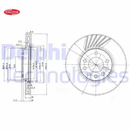Ön fren aynası vectra b 96 > 02 saab 9-2/9-3 93>03 288×25x7dlxhavalı 32025723-569357-93182306 Delphı 569056/ 90512029/ 569009/ 93182284 resmi