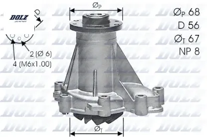 Devırdaım pompası mercedes om601 om602 om603 om605 w201 w202 w124 w210 w463 w140 w638 b901>b904 Dolz A6022000220 resmi