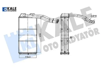Kalorıfer radyatoru 18 k4f - 20 t2n freelander ı l314 98>06 Kale radyatör JEF100150 resmi