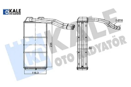 Kalorıfer radyatoru 18 k4f - 20 t2n freelander ı l314 98>06 Kale radyatör JEF100150 resmi
