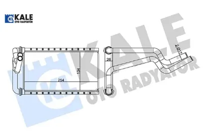 Kalorifer radyatörü honda cıvıc 1.6l r16a2 fd6 vtec sedan 06-11 1.8l r18a2 fd7 sedan 06-11 1.3l hy b Kale radyatör 79110SNAA01 resmi