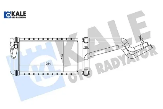 Kalorifer radyatörü honda cıvıc 1.6l r16a2 fd6 vtec sedan 06-11 1.8l r18a2 fd7 sedan 06-11 1.3l hy b Kale radyatör 79110SNAA01 resmi