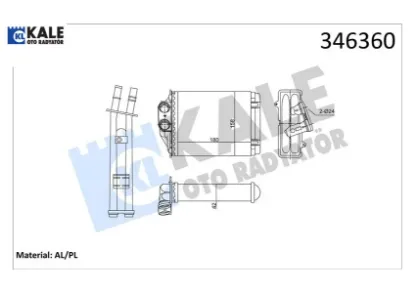 Kalorifer radyatörü fıat 500-500c-panda Kale radyatör 77364840 resmi