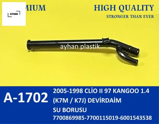 Devirdaim borusu clıo ıı 98-05 kangoo 1.4 97- k7m / k7j 7700869985/ 7700115019/ 6001543538 resmi