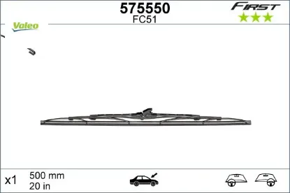 Silecek süpürgesi renault-dacıa 500 mm Valeo 288901158R/ 8200769217 resmi