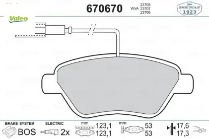 Ön balata fişli lınea-punto-albea 1.3 02 > ıdea 1.3 jtd-1.4-1.2 16v 04 > Valeo 77362548/ 77363992 resmi