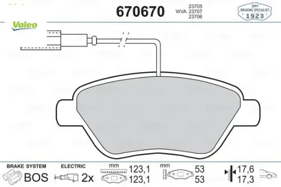 Ön balata fişli lınea-punto-albea 1.3 02 > ıdea 1.3 jtd-1.4-1.2 16v 04 > Valeo 77362548/ 77363992 resmi