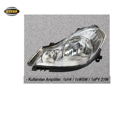 Far sağ renault symbol ıı 08> mekanik h4 Ayfar 7701070631/ 260105157R resmi