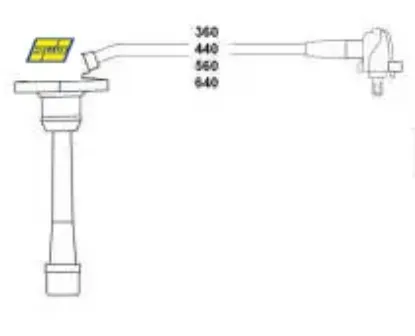 Buji kablosu toyota corolla 1.6l 4a-fe ae101 ae111 dohc enjeksiyonlu 92-00 Hellux 9091922327 resmi