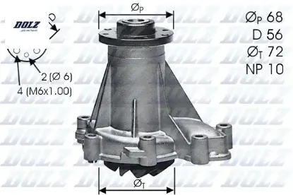 Devırdaım pompası mercedes om601>om606 w124 s124 w202 s202 w210 s210 w140 w463 Dolz A6052000820 resmi