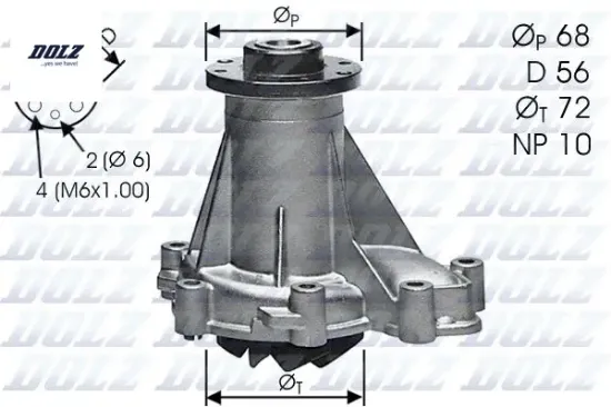 Devırdaım pompası mercedes om601>om606 w124 s124 w202 s202 w210 s210 w140 w463 Dolz A6052000820 resmi
