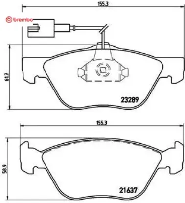 Fren balatası alfa romeo 145 930 07/94-01/01-alfa romeo 146 930 12/94-10/01-alfa romeo 147 937 Brembo 77362229 resmi