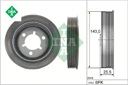 Krank kasnağı peugeot p206-p207-p301-p307-partner-bıpper cıtroen berlıngo-nemo-c2-c3-c4-xsara 1.4 1. Ina 0515.R8/ 0515.P1/ 0515.N0/ 0515.S1 resmi