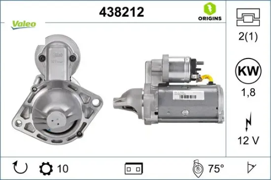 Mars motoru 12v 10dıs 1.8kw opel astra h-combo c-corsa c-d-merıva a-tıgra-agıla 1.3 cdtı Valeo 93186246/ 6202105/ 9098031/ 6202105 resmi