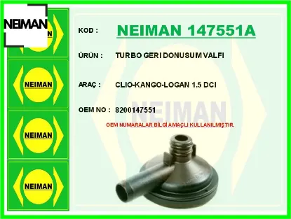 Turbo gerı donusum valfı clıo-kango-logan 1.5 dcı 8200147551 resmi