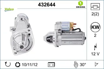 Mars motoru 12v 2.0kw 11 dıs mercedes w124 w202 w203 w210 w211 w638 w639 b901>b904 Valeo A0041518901 resmi