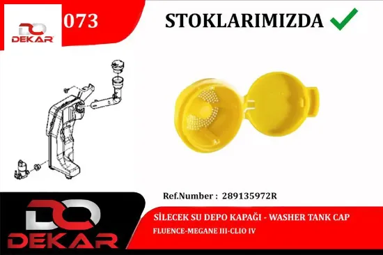 Silecek su depo kapağı fluence-megane ııı-clıo ıv Dekar 289135972R resmi