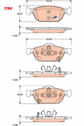 Ön fren balata honda accord 2.0l r20a3 cu kasa 08-> Trw 45022TL1G00/ 45022TL1G01/ WVA24796 resmi