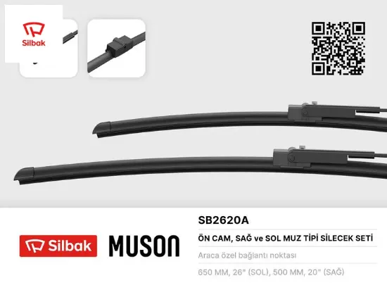 Aerotwin silecek 65 50×2 flatblade volvo c30 06> s40 05> s60 10> s80 06>v50 05>v70 07>v60 10> xc7 Sılbak 30699635 resmi