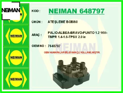 Ateşleme bobını palıo-albea-bravo-punto 1.2 16v-tmpr 1.4-1.6-tpsx 2.0 ie 7648797 resmi