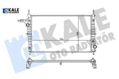 Motor su radyatoru ford transıt 3.2 tdcı 200ps 06 > klımalı klımasız Kale radyatör 8C168005AC/ 4944631/ 8C168005AB resmi