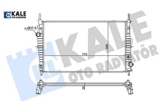 Motor su radyatoru ford transıt 3.2 tdcı 200ps 06 > klımalı klımasız Kale radyatör 8C168005AC/ 4944631/ 8C168005AB resmi