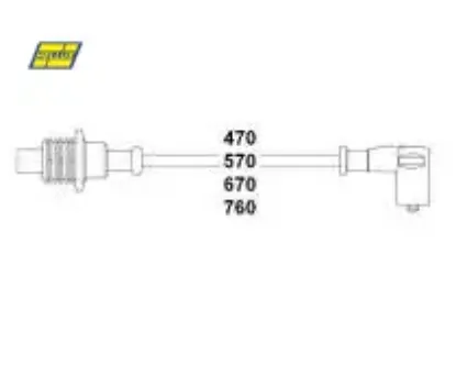 Buji kablosu takımı peugeot p205-p405-p406-expert cıtroen xantıa-xsara-jumpy 1.6-1.8-2.0 xu5-xu7-xu1 Hellux 5967.L0/ 5967.L7 resmi