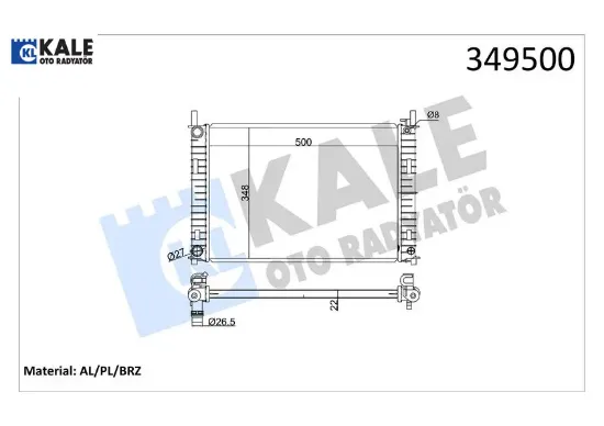 Motor su radyatoru fıesta 1.25 16v 1.4 16v 1.4tdcı 01>08 mazda ıı 1.4cd manuel brazıng versıyonu Kale radyatör ME4S6H8005CB/ 4S6H8005CB/ 1897431 resmi
