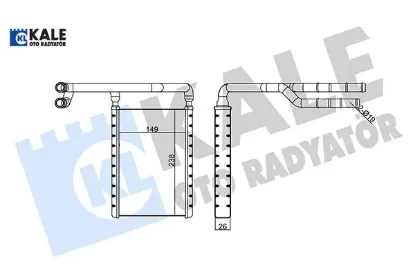 Kalorifer radyatörü ford transit-custom 14> Kale radyatör 1768439/ 2008790/ BK2118B539AA resmi