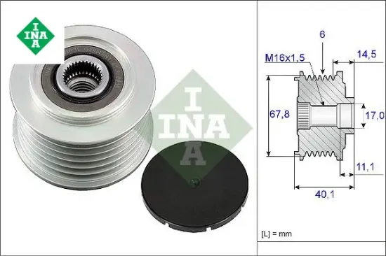 Alternatör kasnağı transporter t4-lt 2.5 tdı acv-auh-bcq Ina 074903119E/ 021903119H/ 021903119K resmi