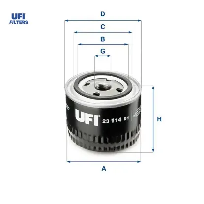 Yağ filtresi r12 1300-r9 81-89 -r12 69-80 Ufı 7700538153 resmi