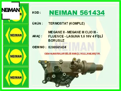 Termostat 89 c 4 fiş müşürlü megane ıı 02>08 megane ııı 09>16 fluence 09>16 laguna ıı 01>07 lagun a 8200561434 resmi
