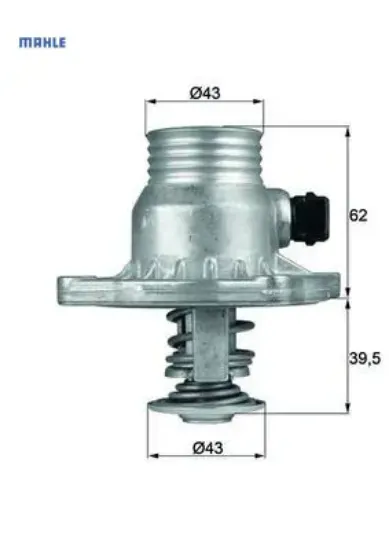 Termostat 105 bmw e38 e39 m60 62 Mahle 11531437526 resmi