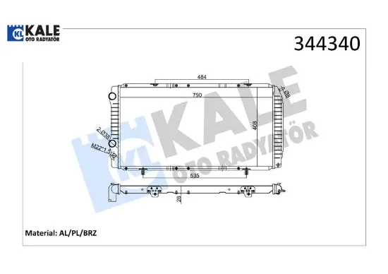 Radyatör boxer-ducato-jumper 97-02 1.9d-2.5d-2.8hdı ac mek 790×415x34 Kale radyatör 1330.L5/ 1311003080/ 1330.L8/ 1330.F1 resmi