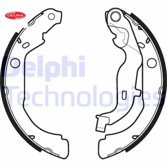 Arka pabuç balata dacıa duster 1.5 dci-1.6-1.6 16v 4×4 228.6x42 Delphı 440607493R/ 440605238R/ 440607862R resmi