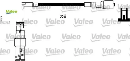Atesleme kablosu setı mercedes m111 w202 w124 s124 c124 Valeo A1111500615 resmi