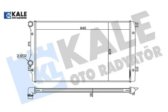Su radyatörü a3-seat altea-leon-toledo ııı-skoda octavıa ııı-superb ıı-yeti ıı-vw beetle-caddy ıı-ıv Kale radyatör 1K0121253H/ 1K0121253BB/ 1K0121251AT resmi