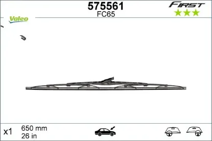 Silecek süpürgesi 65cm x1 normal tip first üniversal Valeo NGR6501/ NGR6501/ NGR6501 resmi