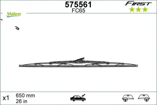 Silecek süpürgesi 65cm x1 normal tip first üniversal Valeo NGR6501/ NGR6501/ NGR6501 resmi