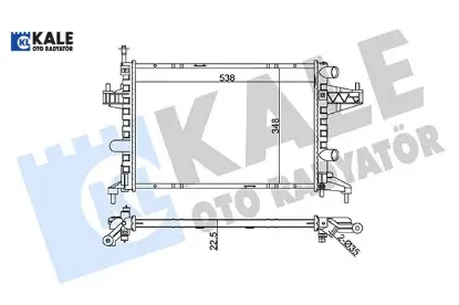 Radyatör brazıng corsa c-combo-tıgra 1.0-1.2-1.2 16v-1.4-1.4 16v ac klimasız mek 538×348x23 13 00236 Kale radyatör 95513834/ 1300334/ 1300250/ 93173379 resmi