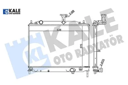 Radyatör accent-era 1.5 crdı al/pl/brz mek. 370×538x26 Kale radyatör 253101E300/ 253101E350/ 253101E301 resmi