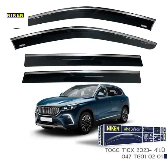 Kromlu cam rüzgarlığı togg t10x 2023- 4lü Nıken resmi