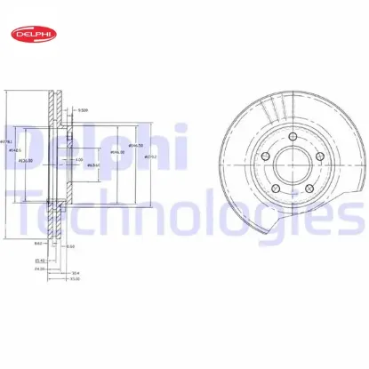 Fren diski ön ford connect 02> 278×24x5dl Delphı 2T141125CC/ 1361298/ 1361300 resmi