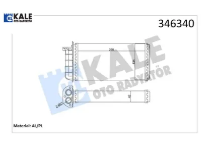 Kalorifer radyatörü bravo 95-01 brava 95-01 marea 96-02 250×140x42 Kale radyatör 46721967/ 46722359/ 46722546 resmi