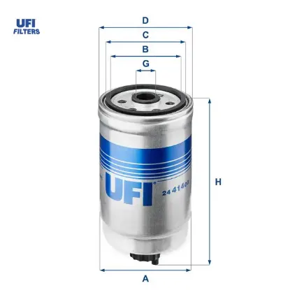 Yakıt filtresi passat 1.9tdı 98-05 - a4 1.9tdı 00-01 - a6 1.9tdı 00-05 oe Ufı 8D0127435/ 3B0819817 resmi