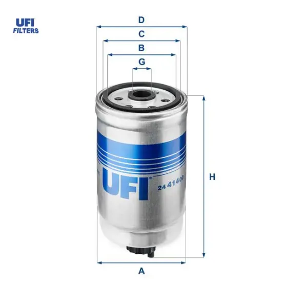 Yakıt filtresi passat 1.9tdı 98-05 - a4 1.9tdı 00-01 - a6 1.9tdı 00-05 oe Ufı 8D0127435/ 3B0819817 resmi