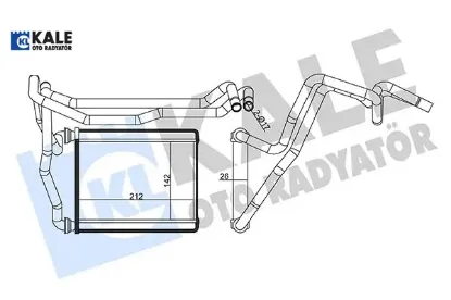 Kalorifer radyatörü toyota rav4 2.0l 1az-fe aca21 01-05 - aleminyum Kale radyatör 8710742130 resmi