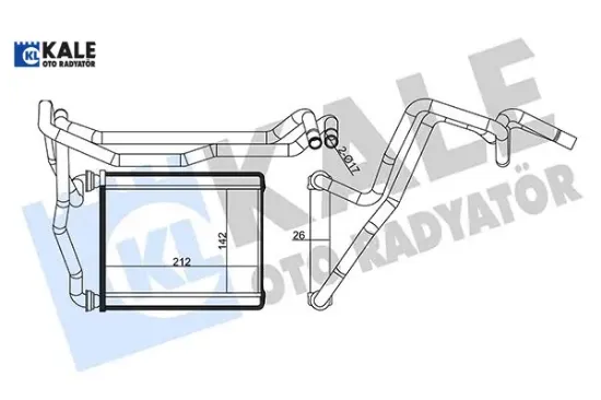 Kalorifer radyatörü toyota rav4 2.0l 1az-fe aca21 01-05 - aleminyum Kale radyatör 8710742130 resmi